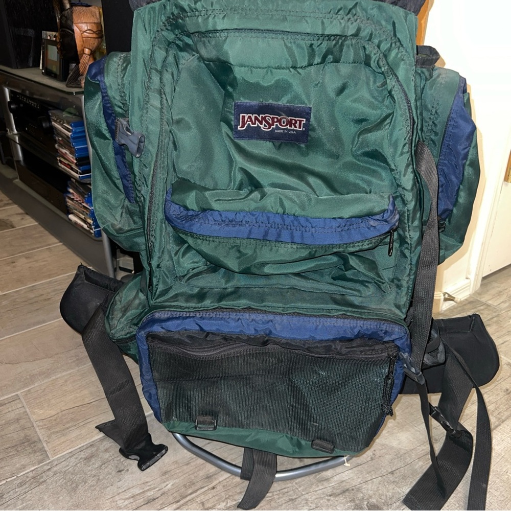 Vintage JanSport external Frame Backpack Hiking Lightweight Nice